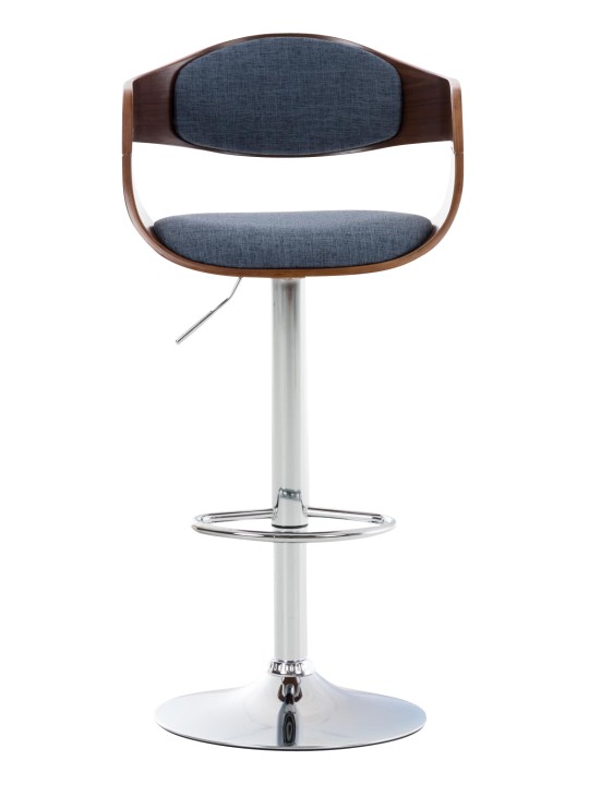 Sada 2 barových stoličiek Kingston C látka, orech/modrá