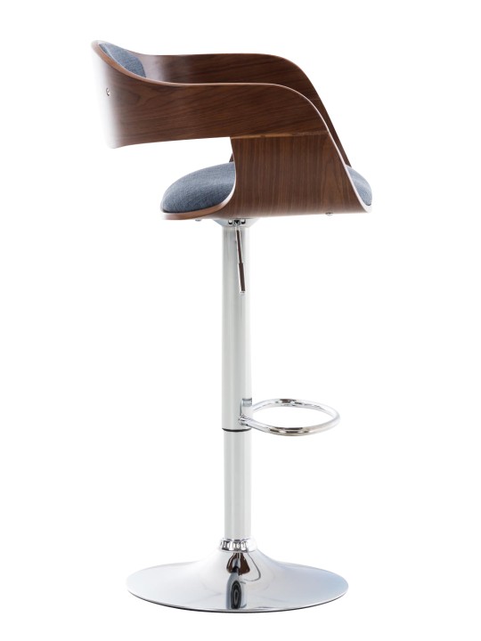 Sada 2 barových stoličiek Kingston C látka, orech/modrá