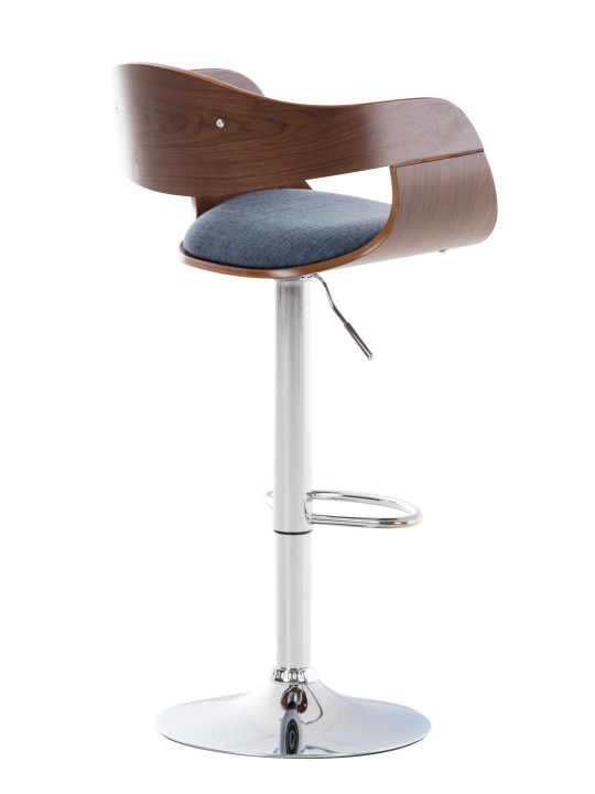 Sada 2 barových stoličiek Kingston C látka, orech/modrá