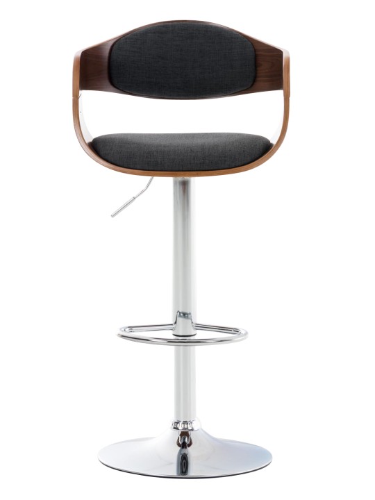 Sada 2 barových stoličiek Kingston C látka, orech/tmavosivá