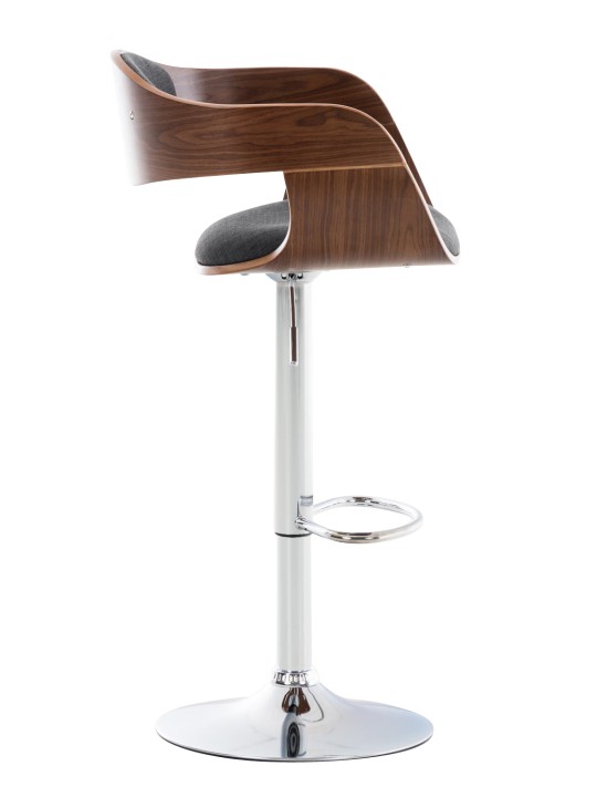 Sada 2 barových stoličiek Kingston C látka, orech/tmavosivá