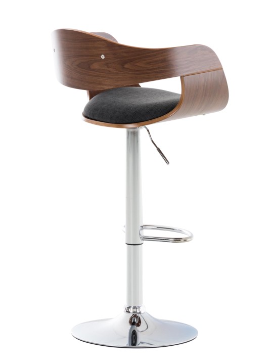 Sada 2 barových stoličiek Kingston C látka, orech/tmavosivá