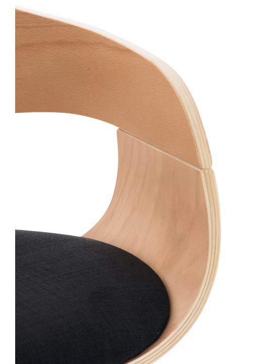 Sada 2 barových stoličiek Kingston C látka, prírodná/čierna