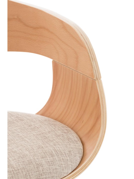 Sada 2 barových stoličiek Kingston C látka, prírodná/krémová