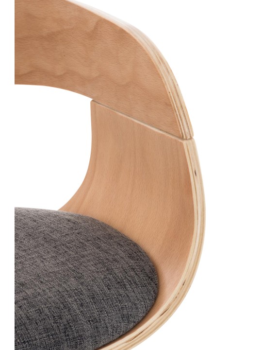 Sada 2 barových stoličiek Kingston C látka, prírodná/svetlosivá