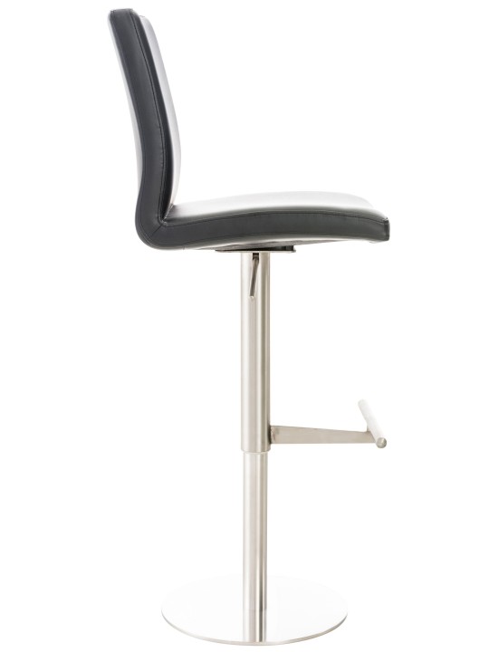 Sada 2 barových stoličiek Cadiz z umelej kože nerez, čierna