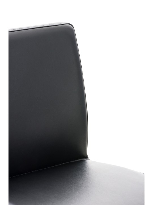 Sada 2 barových stoličiek Cadiz z umelej kože nerez, čierna