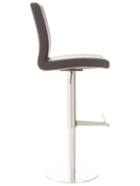 Sada 2 barových stoličiek Cadiz z umelej kože nerez, hnedá