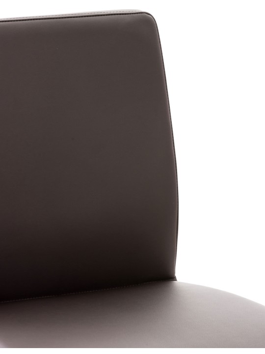 Sada 2 barových stoličiek Cadiz z umelej kože nerez, hnedá