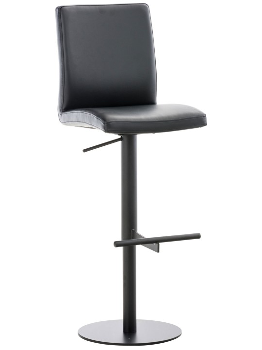 Sada 2 barových stoličiek Cadiz z umelej kože, čierna