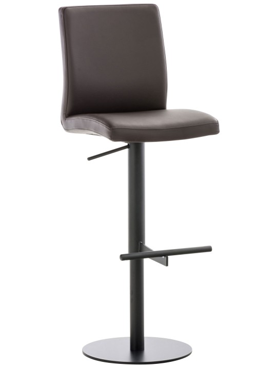 Sada 2 barových stoličiek Cadiz z umelej kože, hnedá