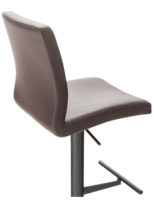 Sada 2 barových stoličiek Cadiz z umelej kože, hnedá