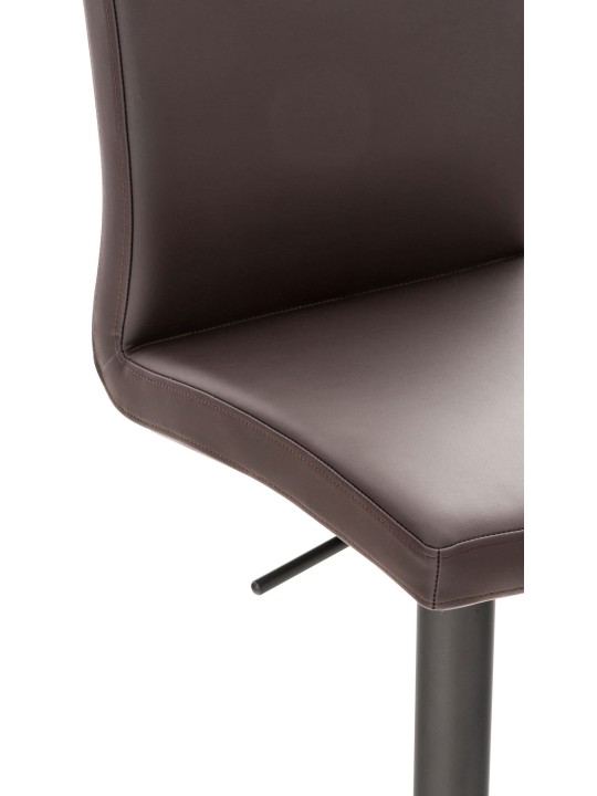 Sada 2 barových stoličiek Cadiz z umelej kože, hnedá