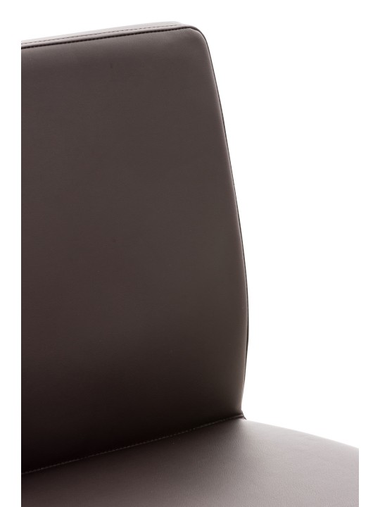 Sada 2 barových stoličiek Cadiz z umelej kože, hnedá