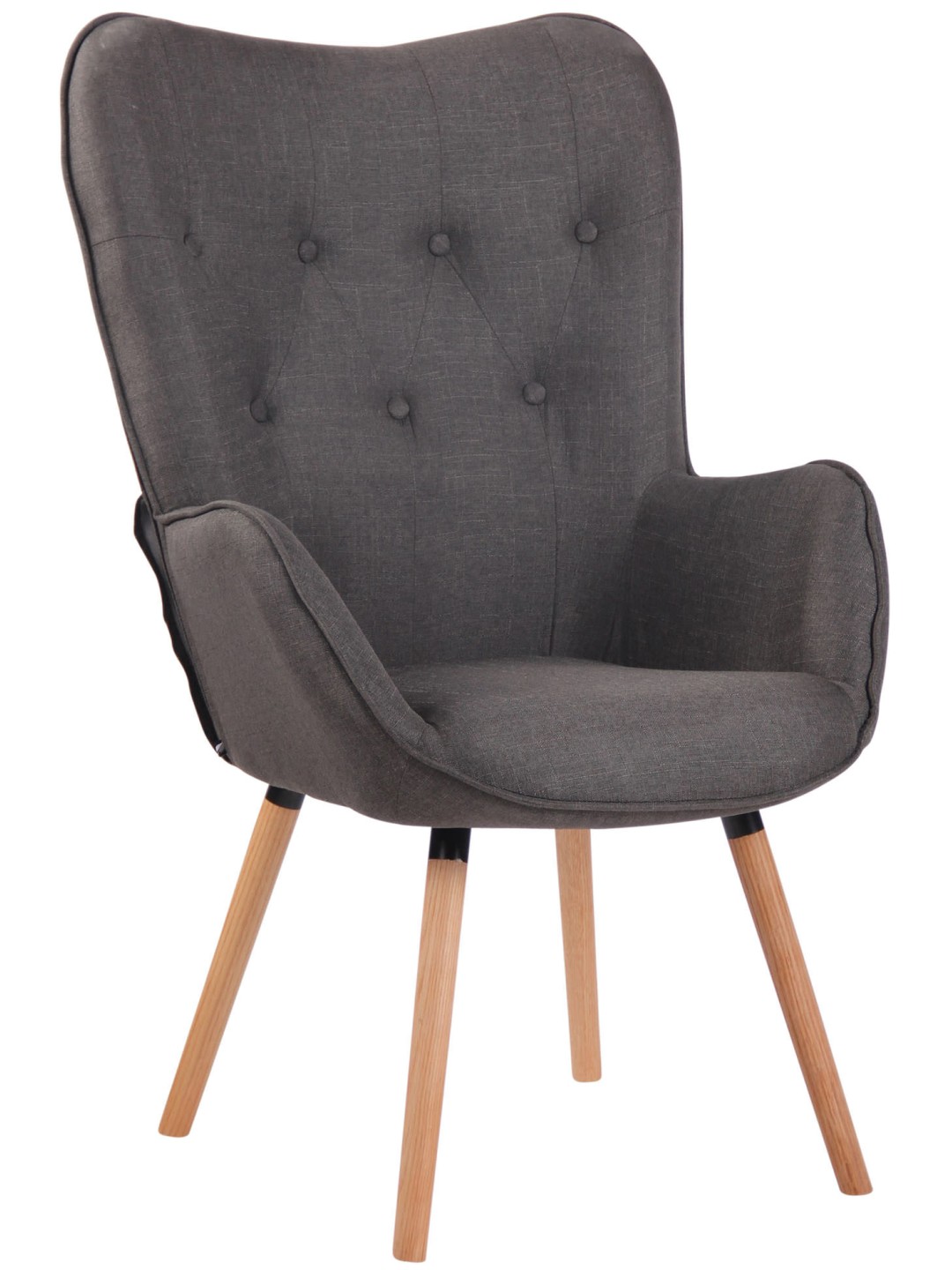 Lehátko Ashford látka natural, tmavosivá