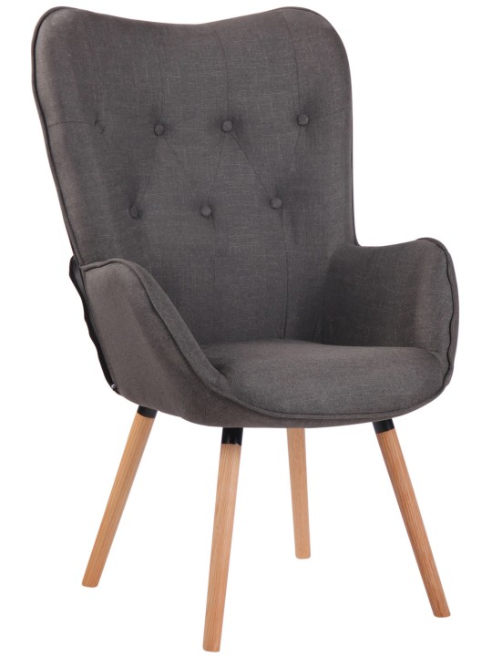 Lehátko Ashford látka natural, tmavosivá