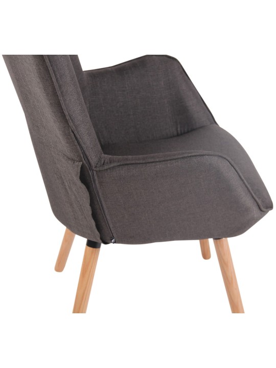 Lehátko Ashford látka natural, tmavosivá