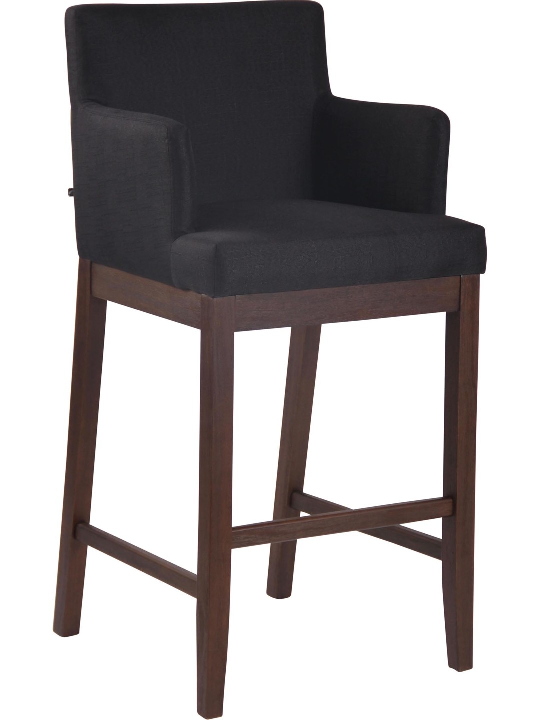 Barová stolička Laredo látka starožitná, čierna