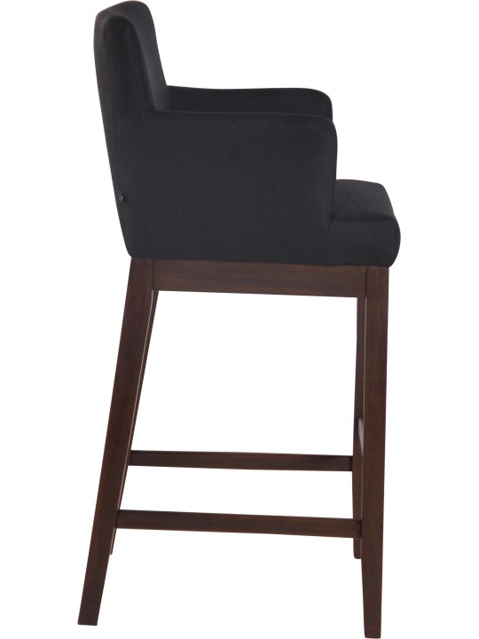 Barová stolička Laredo látka starožitná, čierna