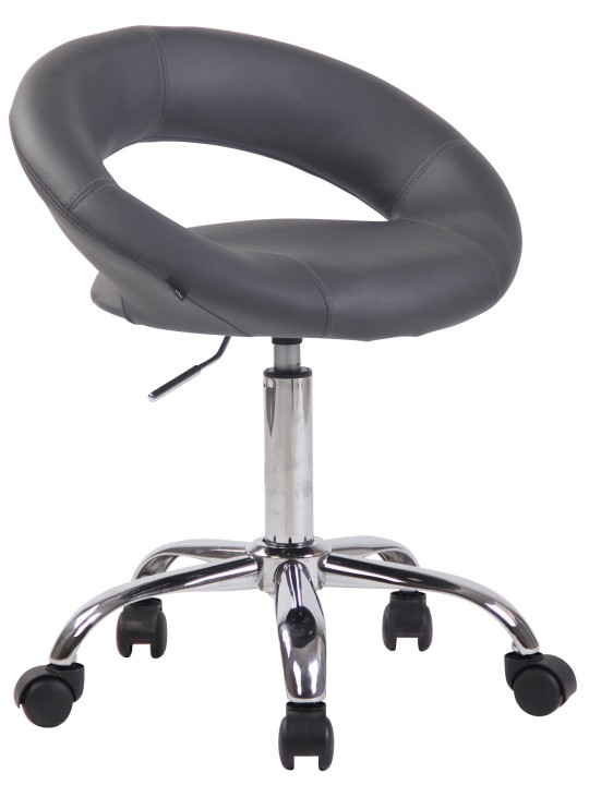 Pracovná stolička Olinda z umelej kože, sivá