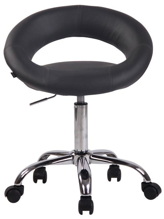 Pracovná stolička Olinda z umelej kože, sivá