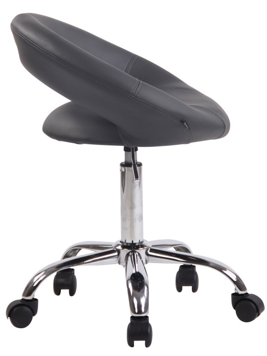 Pracovná stolička Olinda z umelej kože, sivá