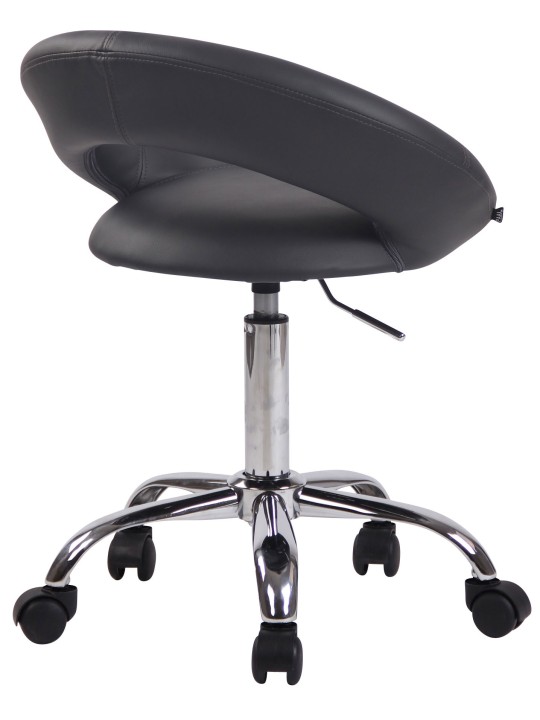 Pracovná stolička Olinda z umelej kože, sivá