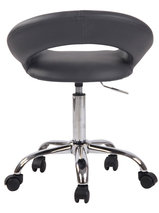 Pracovná stolička Olinda z umelej kože, sivá