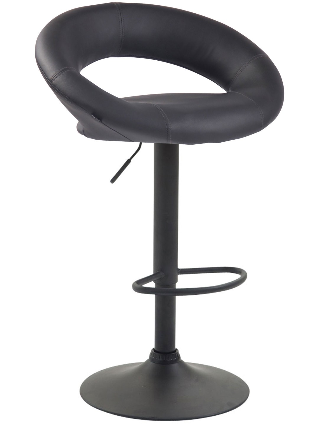 Barová stolička Olinda z umelej kože, sivá