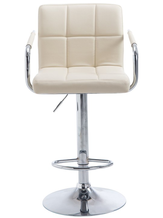 Sada 2 barových stoličiek Lucy V2 chróm, krémová