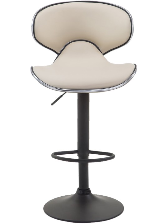 Sada 2 barových stoličiek Las Vegas V2 z umelej kože, krémová