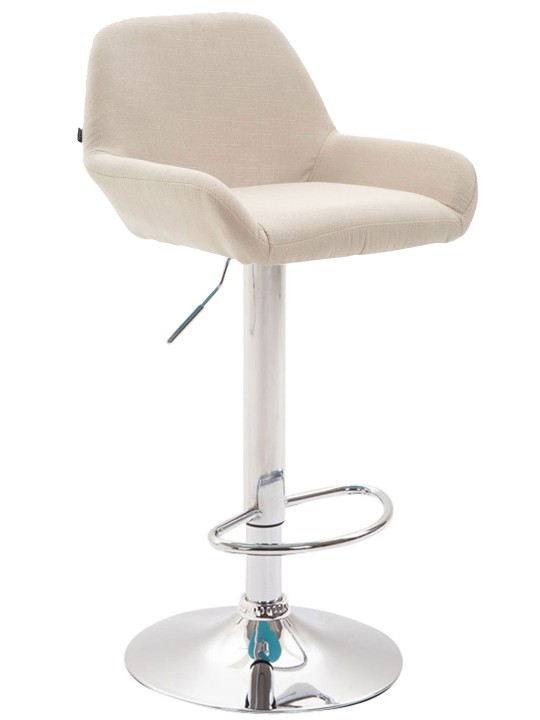 Sada 2 barových stoličiek Braga látka chróm, krémová