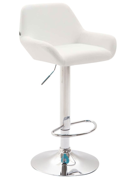 Sada 2 barových stoličiek Braga umelá koža chróm, biela