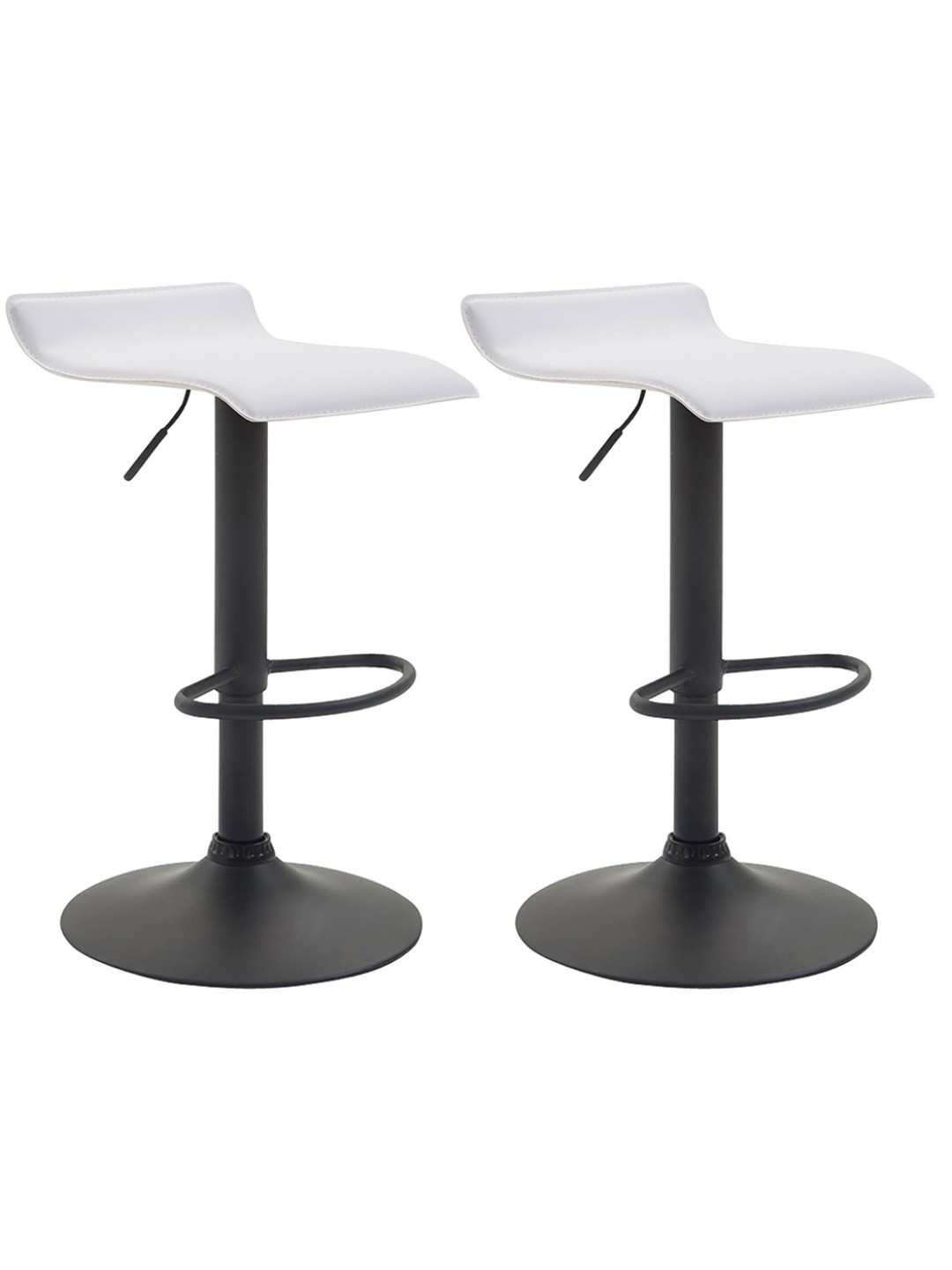 Sada 2 barových stoličiek Dyn V2 umelá koža, biela