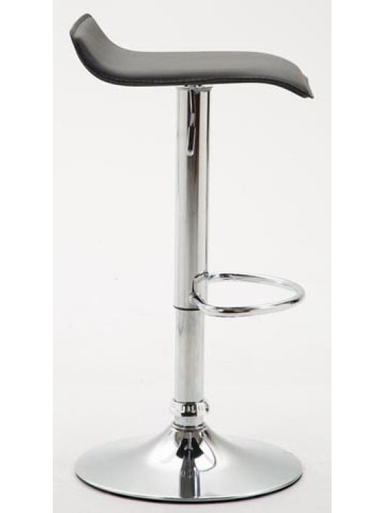 Sada 2 barových stoličiek Dyn V2 umelá koža chróm, čierna