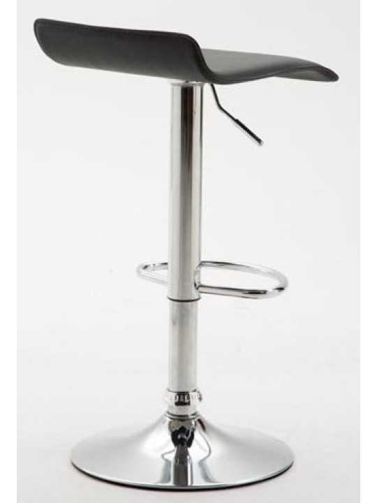 Sada 2 barových stoličiek Dyn V2 umelá koža chróm, čierna