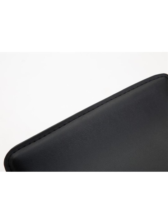 Sada 2 barových stoličiek Dyn V2 umelá koža chróm, čierna