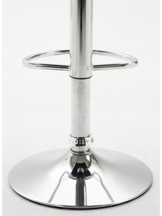 Sada 2 barových stoličiek Dyn V2 umelá koža chróm, biela