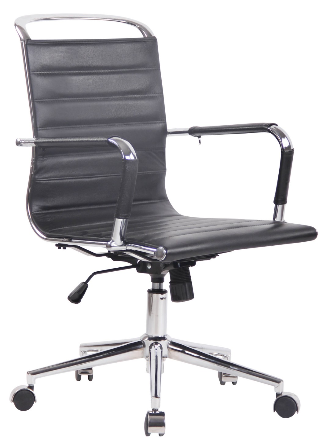 Kancelárske kreslo Barton pravá koža, čierna