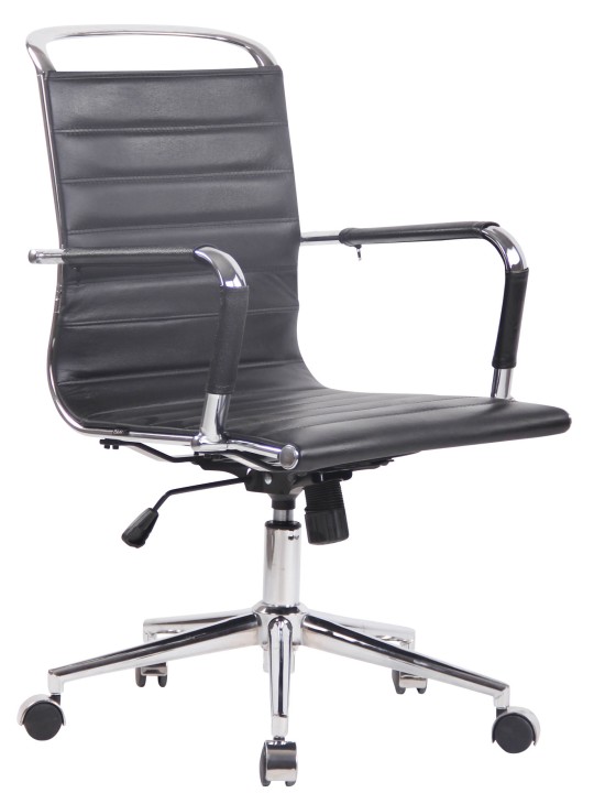 Kancelárske kreslo Barton pravá koža, čierna