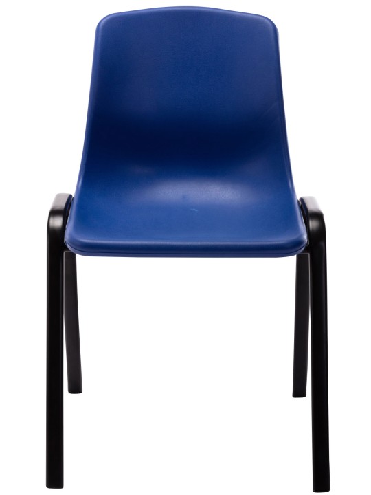 Sada 4 stohovacích stoličiek Nowra plast, modrá