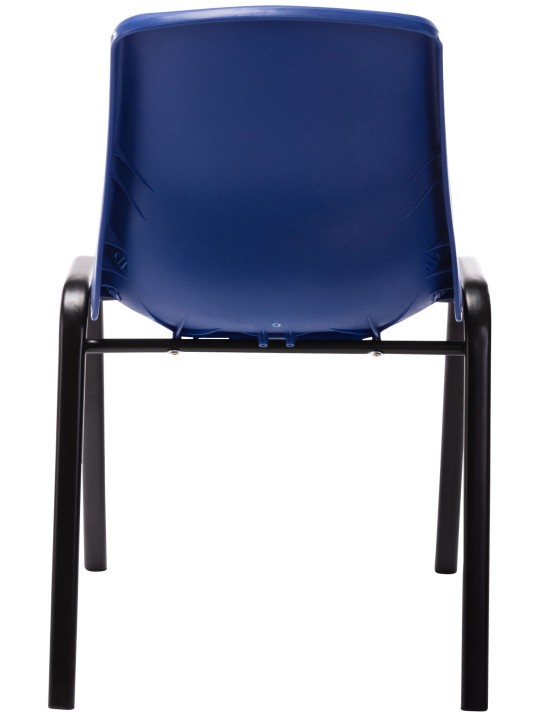 Sada 4 stohovacích stoličiek Nowra plast, modrá