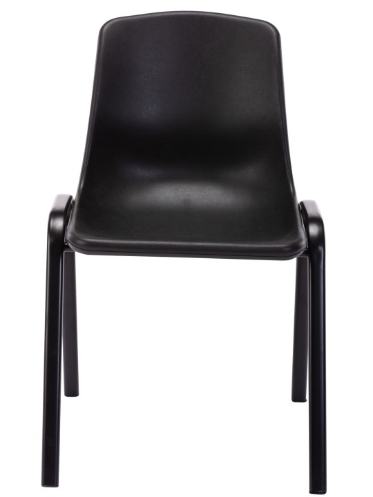 Sada 4 stohovacích stoličiek Nowra plast, čierna