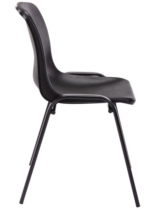 Sada 4 stohovacích stoličiek Nowra plast, čierna