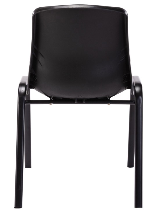 Sada 4 stohovacích stoličiek Nowra plast, čierna