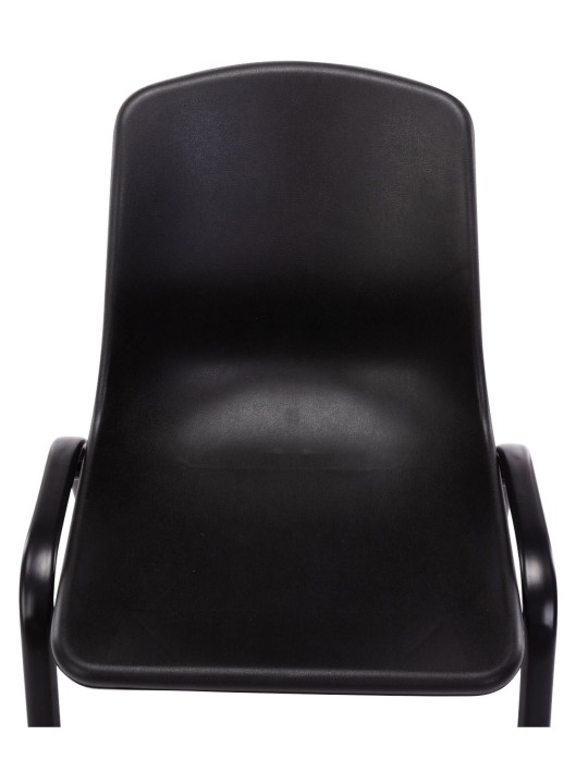 Sada 4 stohovacích stoličiek Nowra plast, čierna