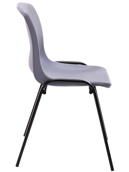 Sada 4 stohovacích stoličiek Nowra plast, sivá