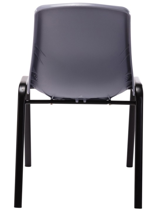 Sada 4 stohovacích stoličiek Nowra plast, sivá