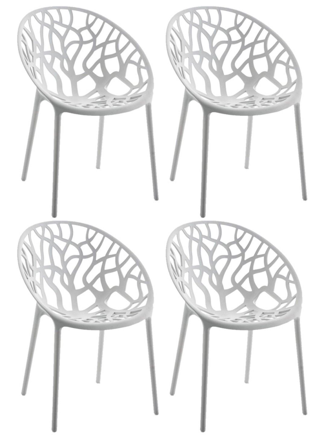 Sada 4 stoličiek Hope, svetlosivá