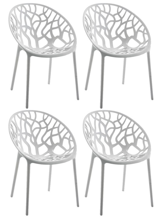 Sada 4 stoličiek Hope, svetlosivá